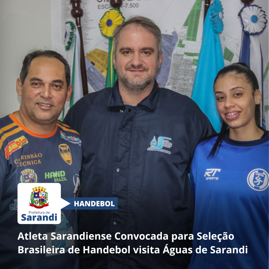 Atleta Sarandiense Convocada para Seleção Brasileira de Handebol visita Águas de Sarandi